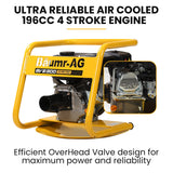 NNEMB 6.5HP Concrete Vibrator Drive Unit, and 6M x 50mm Vibrating Shaft Combo