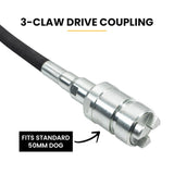 NNEMB CVS286 6 Metre x 28mm Concrete Vibrating Shaft, Australian Standard 3-Claw Drive Coupler