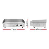 NNEDSZ Commercial Electric Griddle 73cm BBQ Grill Plate 4400W