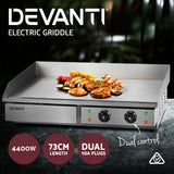 NNEDSZ Commercial Electric Griddle 73cm BBQ Grill Plate 4400W