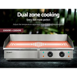 NNEDSZ Commercial Electric Griddle 73cm BBQ Grill Plate 4400W