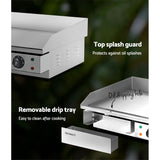 NNEDSZ Commercial Electric Griddle 73cm BBQ Grill Plate 4400W