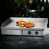 NNEDSZ Commercial Electric Griddle 73cm BBQ Grill Plate 4400W