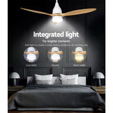 NNEDSZ Devanti 52'' Ceiling Fan AC Motor w/Light w/Remote - Light Wood