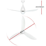 NNEDSZ Devanti 52'' Ceiling Fan DC Motor LED Light Remote Control - White