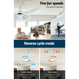NNEDSZ Devanti 52'' Ceiling Fan DC Motor LED Light Remote Control - White