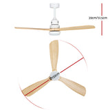 NNEDSZ Devanti 52'' Ceiling Fan AC Motor LED Light Remote - Light Wood