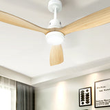 NNEDSZ Devanti 52'' Ceiling Fan AC Motor LED Light Remote - Light Wood
