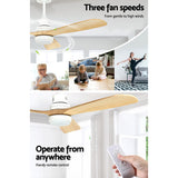 NNEDSZ Devanti 52'' Ceiling Fan AC Motor LED Light Remote - Light Wood