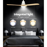 NNEDSZ Devanti 52'' Ceiling Fan AC Motor LED Light Remote - Light Wood