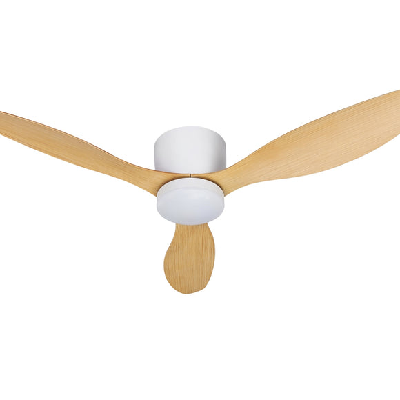 NNEDSZ 52'' Ceiling Fan DC Motor w/Light w/Remote - Light Wood
