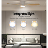 NNEDSZ 52'' Ceiling Fan DC Motor w/Light w/Remote - Light Wood