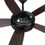 NNEDSZ 52'' Ceiling Fan AC Motor 5 Blades w/Light - Dark Wood