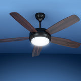 NNEDSZ 52'' Ceiling Fan AC Motor 5 Blades w/Light - Dark Wood