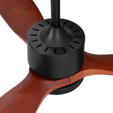 NNEDSZ Devanti 52'' Ceiling Fan AC Motor 3 Blades w/Light - Dark Wood