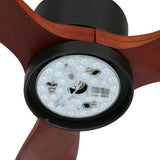 NNEDSZ Devanti 52'' Ceiling Fan AC Motor 3 Blades w/Light - Dark Wood