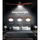 NNEDSZ Devanti 52'' Ceiling Fan AC Motor 3 Blades w/Light - Dark Wood