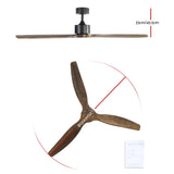 NNEDSZ Devanti 52'' Ceiling Fan AC Motor 3 Blades w/Remote - Dark Wood