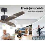 NNEDSZ Devanti 52'' Ceiling Fan AC Motor 3 Blades w/Remote - Dark Wood