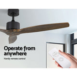 NNEDSZ Devanti 52'' Ceiling Fan AC Motor 3 Blades w/Remote - Dark Wood