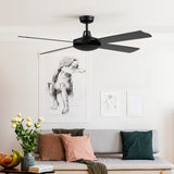 NNEDSZ Devanti 52'' Ceiling Fan AC Motor 4 Blades w/Remote - Black