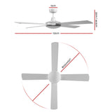 NNEDSZ Devanti 52'' Ceiling Fan AC Motor 4 Blades w/Remote - White