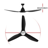 NNEDSZ Devanti 64 Inch Ceiling Fan DC Motor w/Light w/Remote - Black