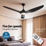 NNEDSZ Devanti 64 Inch Ceiling Fan DC Motor w/Light w/Remote - Black