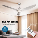 NNEDSZ Devanti 64 Inch Ceiling Fan DC Motor w/Light w/Remote - Silver