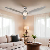 NNEDSZ Devanti 64 Inch Ceiling Fan DC Motor w/Light w/Remote - Silver