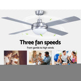 NNEDSZ Devanti 52'' Ceiling Fan AC Motor w/Light w/Remote - Silver