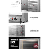 NNEDSZ Devanti Commercial Food Warmer Hot Display Showcase Cabinet 64cm