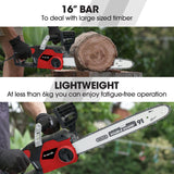 NNEMB 2400W Electric Chainsaw, 16 Inch Oregon Bar and Chain