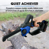 NNEMB SW6 20V Cordless Mini Chainsaw Kit, Electric Tree Pruner with Battery & Fast Charger