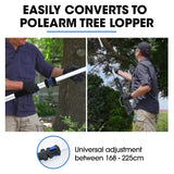 NNEMB SW7 20V Cordless Convertible Mini Chainsaw Pole Saw Kit, Telescopic Electric Tree Pruner with Lithium Battery & Fast Charger
