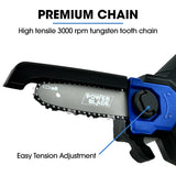 NNEMB SW6 20V Cordless Mini Chainsaw Skin Only, Electric Battery Powered Tree Pruner