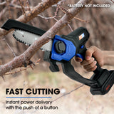NNEMB SW6 20V Cordless Mini Chainsaw Skin Only, Electric Battery Powered Tree Pruner
