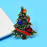 NNEOBA Elegant Rhinestone Christmas Tree Brooch