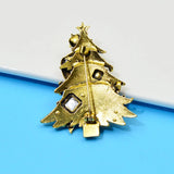 NNEOBA Elegant Rhinestone Christmas Tree Brooch