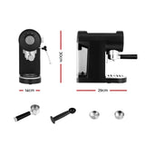 NNEDSZ 20 Bar Coffee Machine Espresso Cafe Maker Black