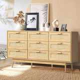 NNEED 9 Chest of Drawers Rattan Lowboy Wooden
