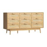 NNEED 9 Chest of Drawers Rattan Lowboy Wooden