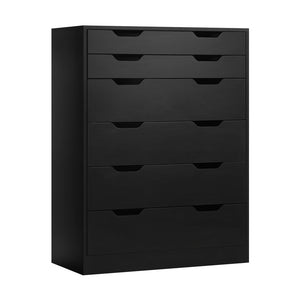 NNEED 6 Chest of Drawers Air Gap Handles Black