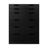 NNEED 6 Chest of Drawers Air Gap Handles Black