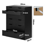 NNEED 6 Chest of Drawers Air Gap Handles Black