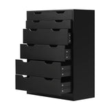 NNEED 6 Chest of Drawers Air Gap Handles Black