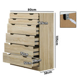 NNEED 6 Chest of Drawers Tallboy Wooden