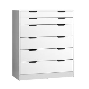 NNEED 6 Chest of Drawers Tallboy White