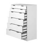 NNEED 6 Chest of Drawers Tallboy White