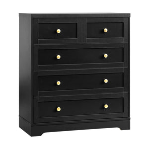 NNEED Chest of Drawers with 5 Drawers Black